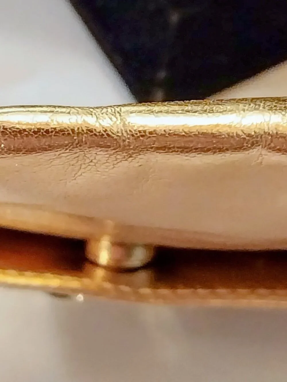 FERRAGAMO Rose Gold Parfum Makeup Pouch Free With Purchase Gold Tone Hardware